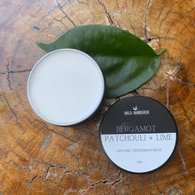 Load image into Gallery viewer, Bergamot, Patchouli + Lime Natural Deodorant Balm