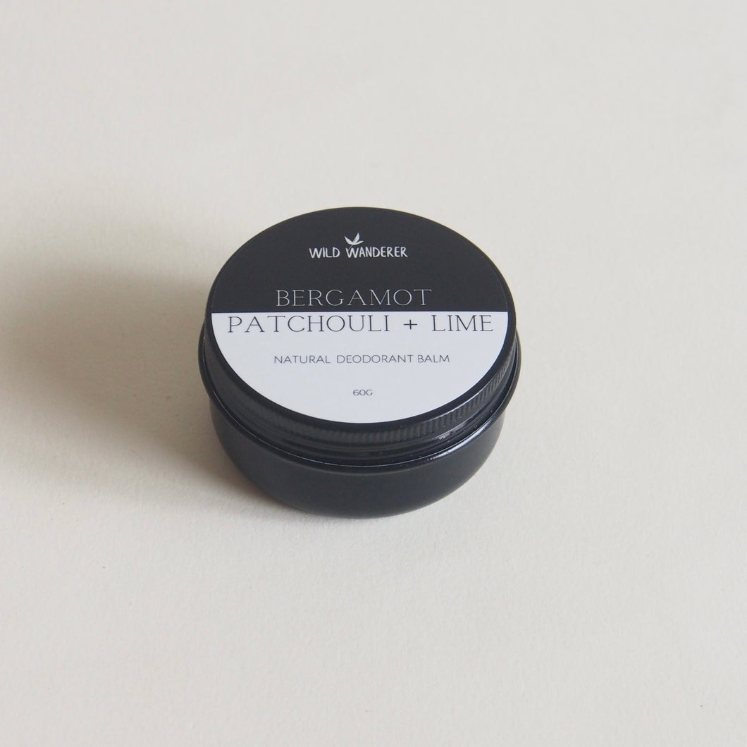 Bergamot, Patchouli + Lime Natural Deodorant Balm